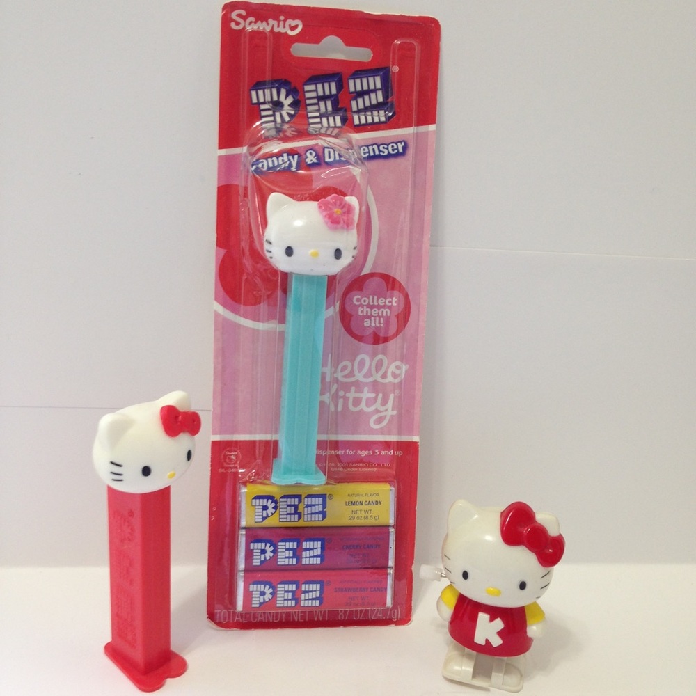 Vintage Hello Kitty Wind-up Toy Bundle with Pez